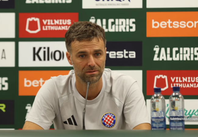 Presica trenera nakon pobjede nad Žalgirsem u Vilniusu