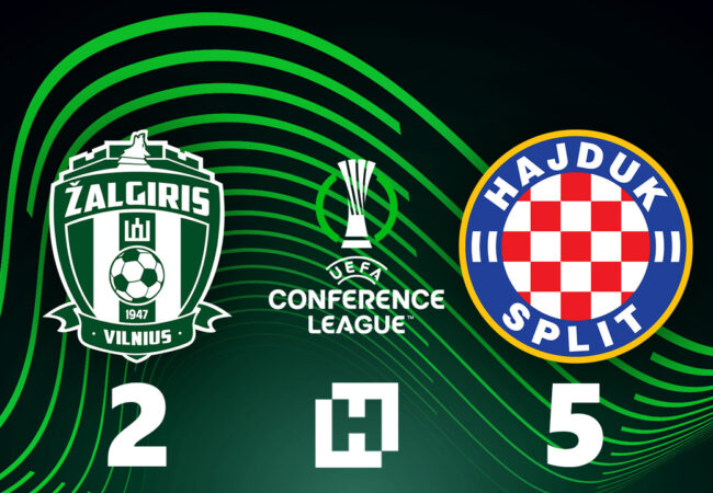 Golovi: Žalgiris – Hajduk 2:5